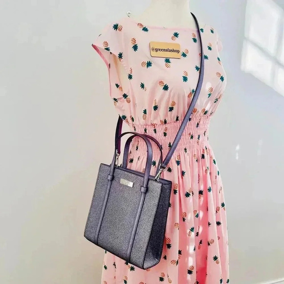 Kate Spade Purse Kenzie Glitter Small Tote Candied Flower - Picture 10 of 10